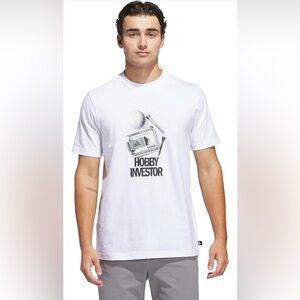 Adidas White Hobby Investor Men's Tee